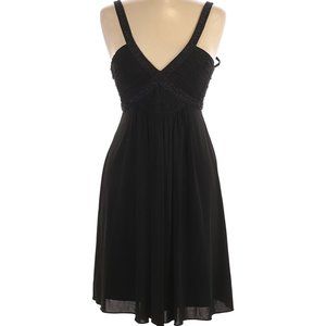 BcbgMaxAzria Black Sleeveless Beaded Short Formal Dress Sz 4